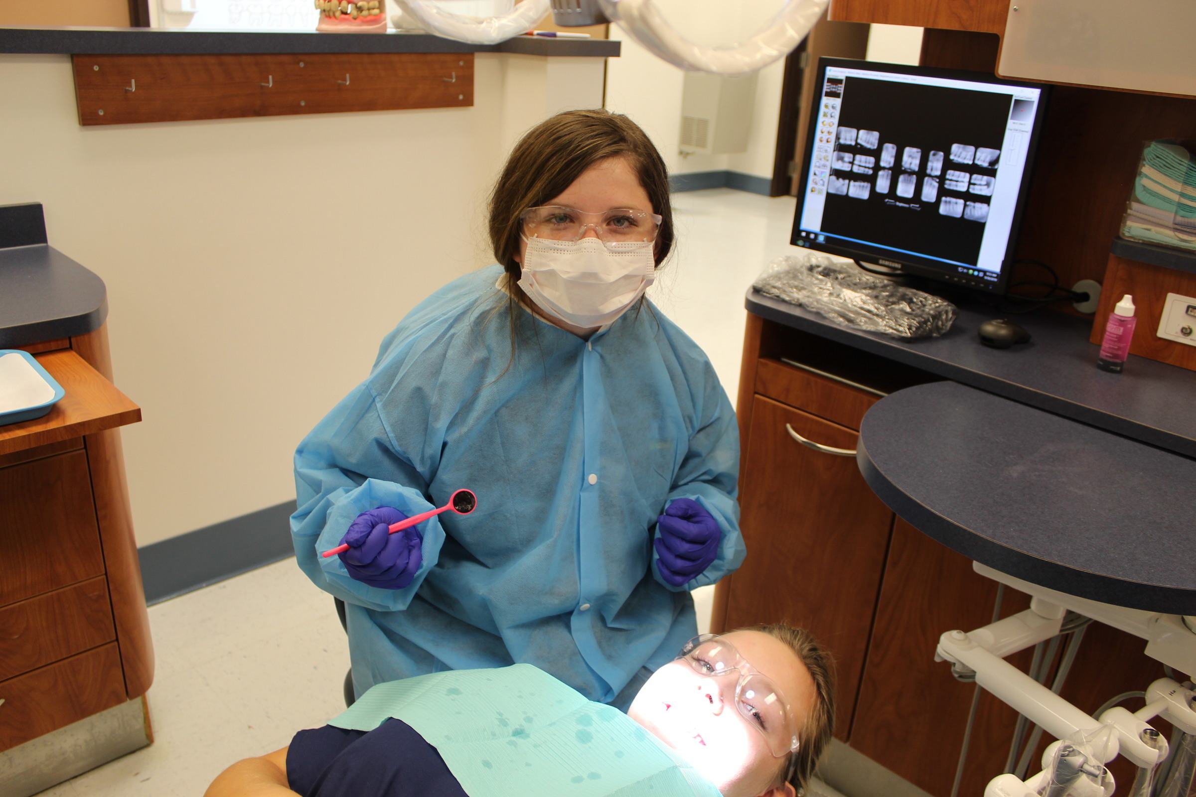Dental Assisting student in lab
