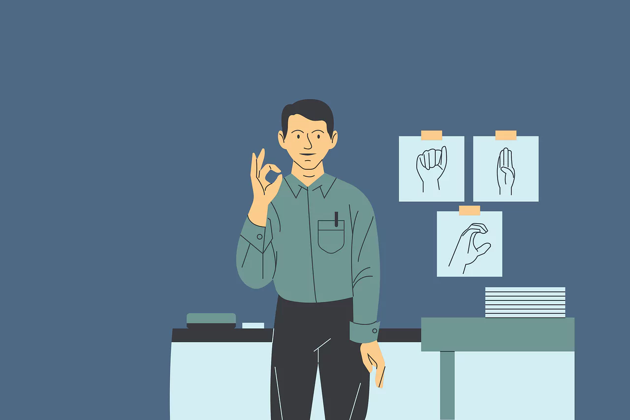 sign language illustration